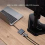 Nanocable Conversor USB-C a HDMI 4K, USB 3.0 y USB-C PD, Gris